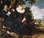 Frans Hals Marriage Portrait of Isaac Massa en Beatrix van der Laen France oil painting artist
